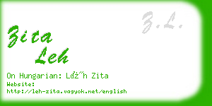 zita leh business card